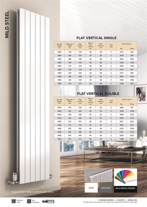 Reina Flat Vertical Radiator Hilltop Designer Radiators