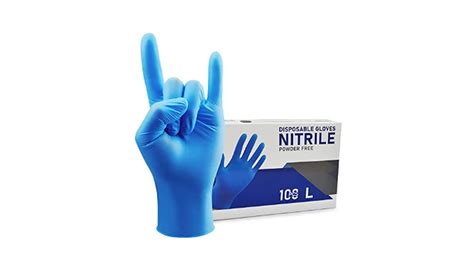 Wostar Nitrile Disposable Gloves Large Powder Free 4mil 100 Pcs Latex