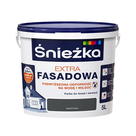 Farba fasadowa Extra grafitowy 5 l Śnieżka Bricomarche pl