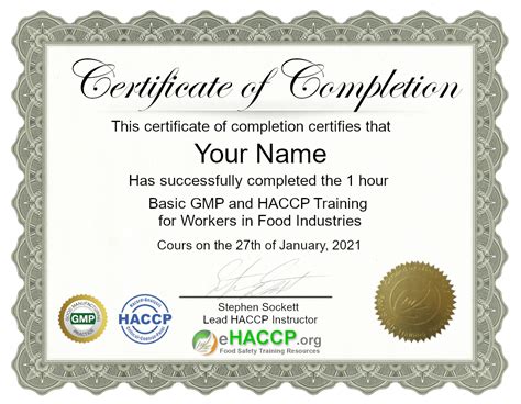 Gmphaccpcertificate Haccp Training And Certification