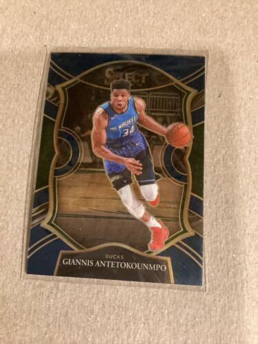 Giannis Antetokounmpo 2020 21 Select BLUE PRIZM Concourse 54 Milwaukee