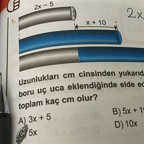 Uzunluklar Da Cinsinden Yukar Da Verilen Iki Boru U U A Eklendi Inde