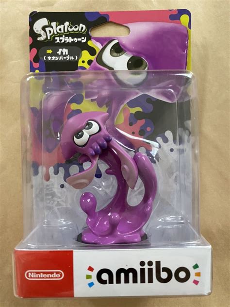 Yahooオークション スプラトゥーン Amiibo イカ ネオンパープル Swi