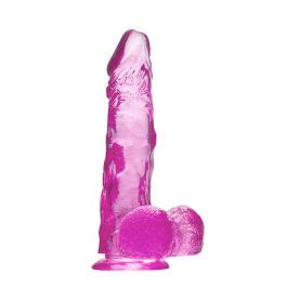 Realistische Doorzichtige Dildo Met Balzak 20 00 Cm Roze Kopen Bij