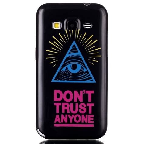 Triangle Lettre Coque Pour Samsung Galaxy Core Prime SM G360F Noire