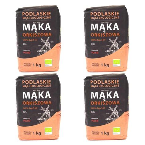 4x Polska Mąka Orkiszowa Jasna Typ 550 Bio 1kg Bio 12725451929 Allegro pl