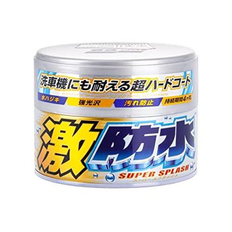 ソフト99soft99 ワックス Wax 激防水wax パールandメタリック 300g 自動車塗膜の保護・艶出し用 スポンジ 00344