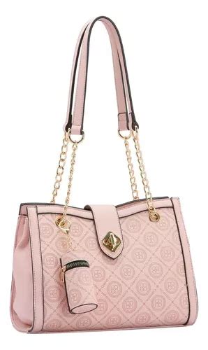 Bolsa Chenson Feminina Monograma Lady Ombro Cor Rosa Cor Da