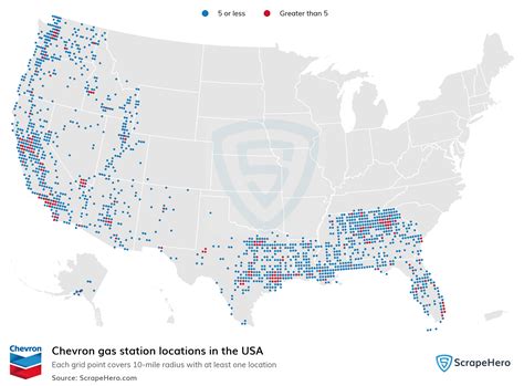 Number of Chevron locations in the USA in 2024 | ScrapeHero