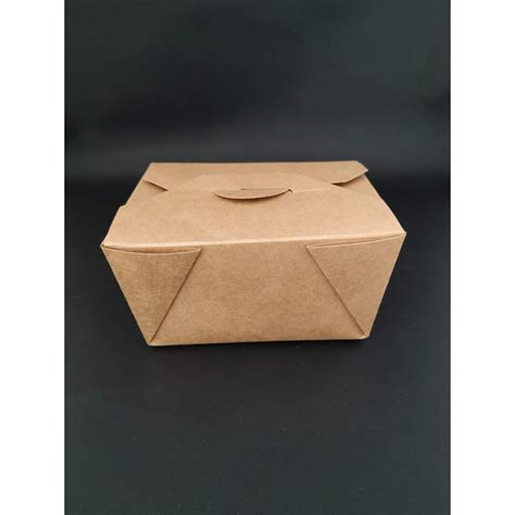 Jual 25 Pcs Food Grade Brown Kraft Paper Food Box 26 Oz Kemasan