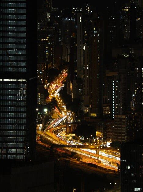 Premium Photo | Busy traffic at night