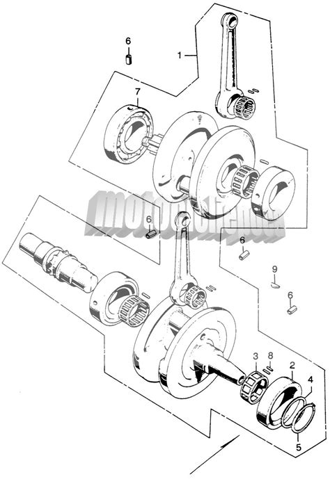 Honda CB350K2 1970 CRANKSHAFT Elenco Ricambi E Schemi Moto Honda Online