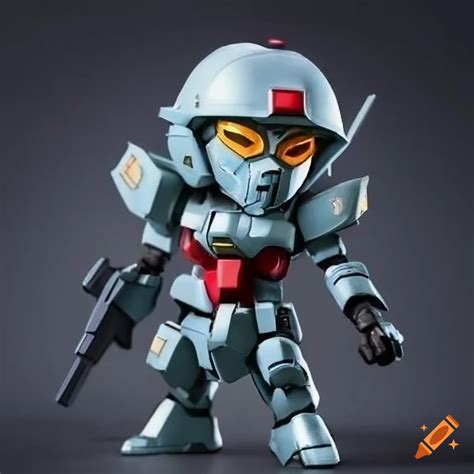 Chibi Gundam Robot With Metallic Armor And Wings On Craiyon