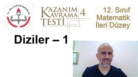 TEST 4 diziler 1 l 12 SINIF MATEMATİK KAZANIM TESTLERİ YouTube