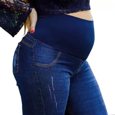 Cal A Jeans Gestante Gr Vida Moderna C S Conforto Barriga Frete Gr Tis