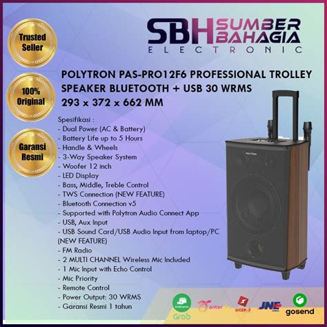 Jual Polytron Pas Pro F Professional Trolley Speaker Bluetooth Usb