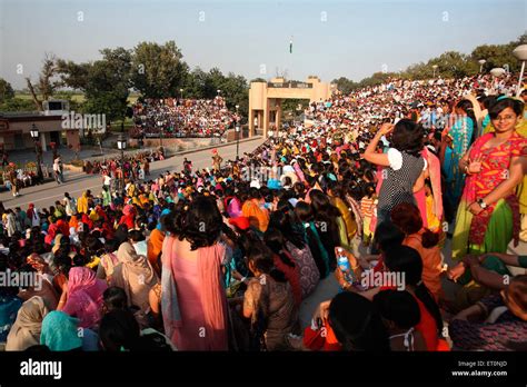 Crowd For Changing Of Guard Ceremony Attari Atari Wagah Border