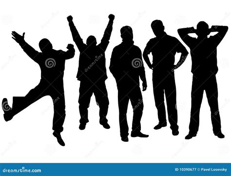 People Silhouette Vector Royalty Free Stock Photography - Image: 10390677