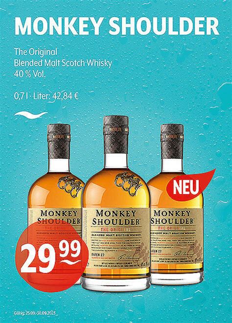 MONKEY SHOULDER The Original Blended Malt Scotch Whisky 40 Vol Von