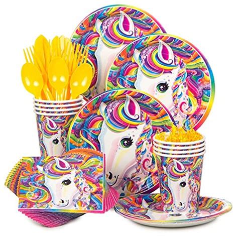 Lisa Frank Rainbow Majesty Unicorn Birthday Party Supplies Pack Serves 16 Pricepulse