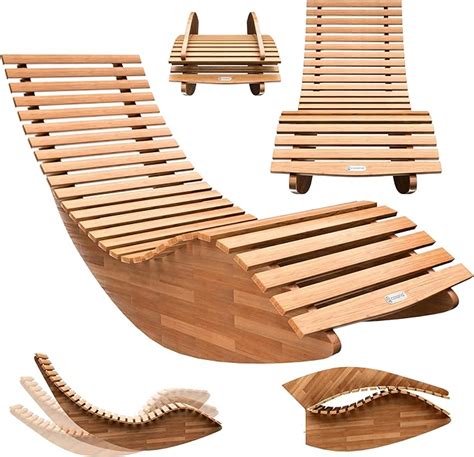 Deuba Swing Lounger Fsc Certified Acacia Wood Ergonomic Pre Assembled