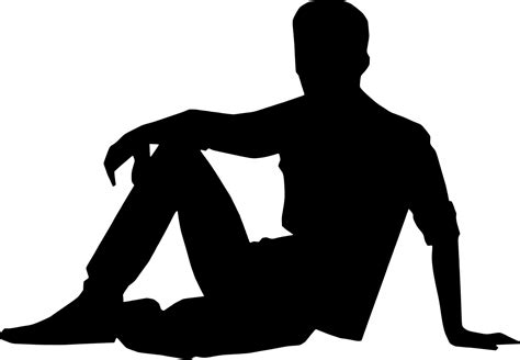 Download Man Sitting Silhouette Royalty-Free Vector Graphic - Pixabay