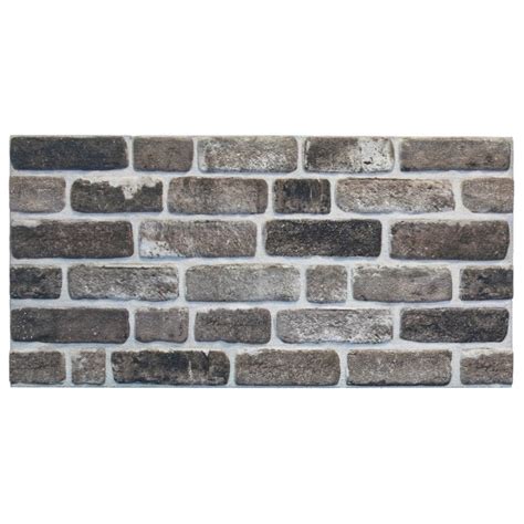 Dundee Deco 3D Wall Panels Brick Effect Cladding Grey Black Stone