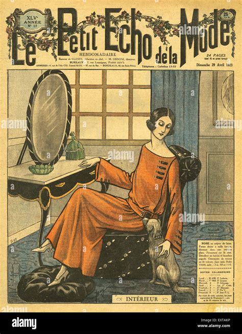 1920s France Le Petit Echo De Le Mode Magazine Cover Stock Photo Alamy