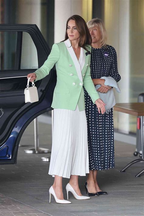 Kate Middleton Attended Wimbledon Day 2 In A Minty Fresh Take On An 80