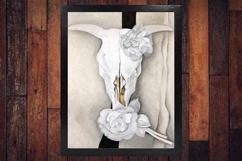 Cow's Skull With Calico Roses Georgia O'keeffe 1931 - Etsy Australia