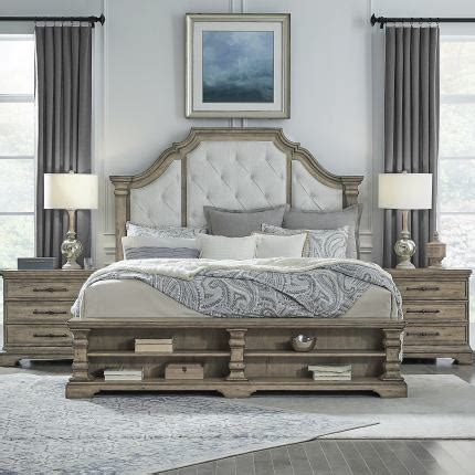 Pulaski Garrison Cove Pc Upholstered Bedroom Set With Storage