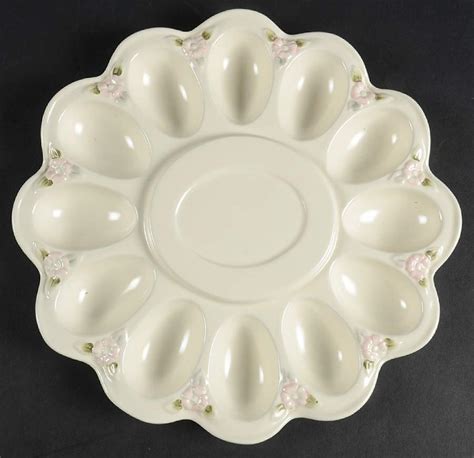 Tea Rose Sculpted Deviled Egg Plate By Pfaltzgraff Replacements Ltd