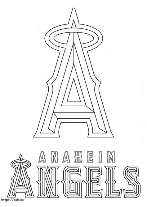 Coloriage Logo des Anges d Anaheim de Los Angeles à imprimer dessin