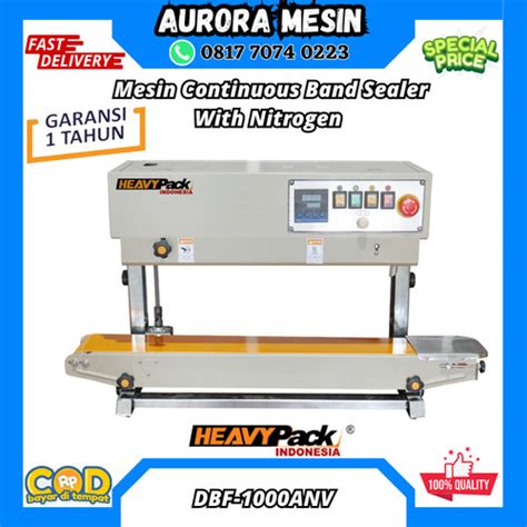 Jual MESIN CONTINUOUS BAND SEALER WITH NITROGEN DBF 1000ANV HEAVYPACK