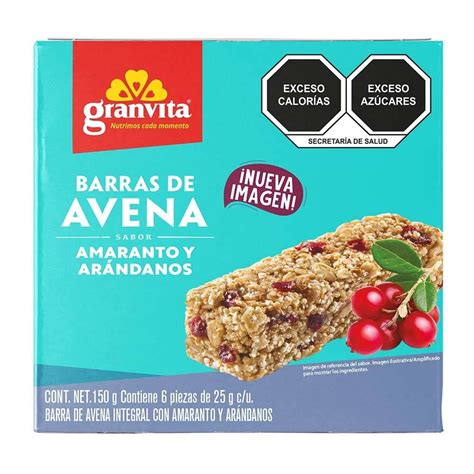 Barra De Amaranto Granvita Con Avena Y Ar Ndanos Barras Walmart