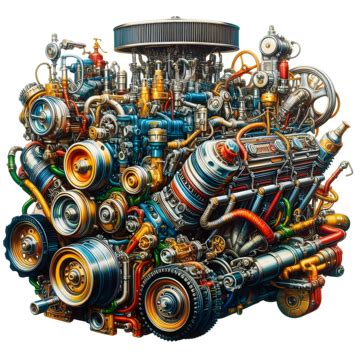 detailed engine illustration png transparent images