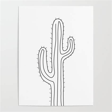 Cactus Line Drawing At Explore Collection Of