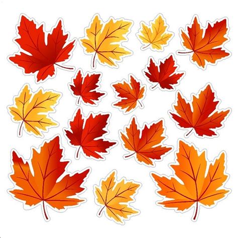 Autumn Leaves Autumn Window Decals Removable and Reusable