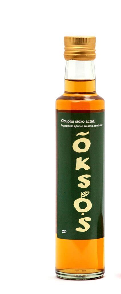 Natūralus obuolių sidro actas Oksos XO 250 ml kaina pigu lt