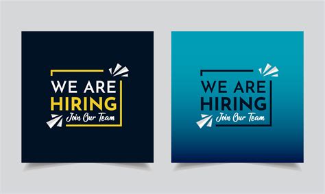 Hiring Recruitment Open Vacancy Design Vector We Are Hiring Design Vector For Vacant Sign Job