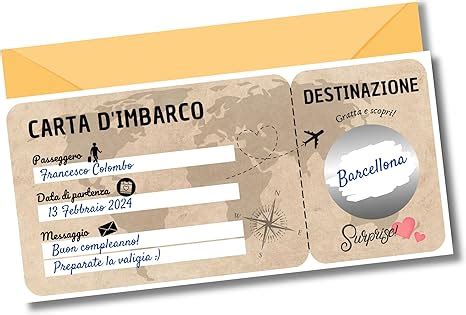 Regalo Viaggio Sorpresa Biglietto Da Grattare Buono Viaggio