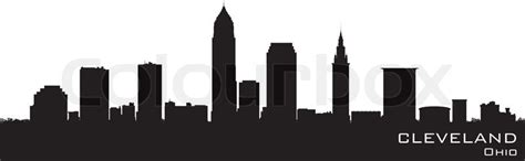 Cleveland, Ohio detailed vector silhouette | Stock Vector | Colourbox