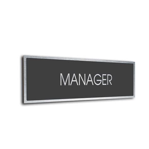 manager door sign  label  room   facility