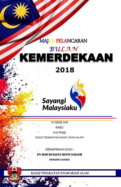 Buku Program Sambutan Bulan Kemerdekaan 2018 Mweosmalay