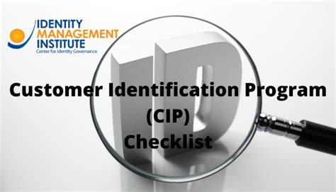 Customer Identification Program Checklist Iamaml Compliance Tool