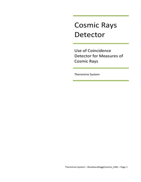 CosmicRaysDetector ENG