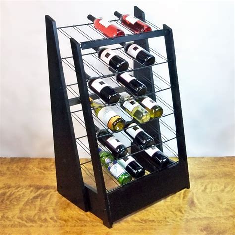 Vintage Retail Wine Display Rack 36 Bottle Wine Rack