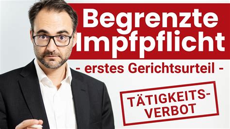 Neu Gerichtsurteil T Tigkeitsverbot F R Impfunwillige Youtube