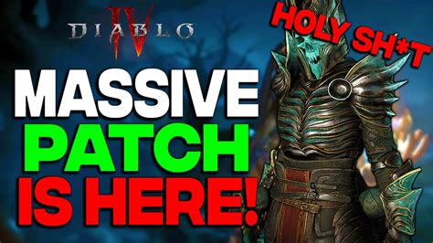 THIS IS INSANE MASSIVE Patches Coming To Diablo 4 SOON YouTube