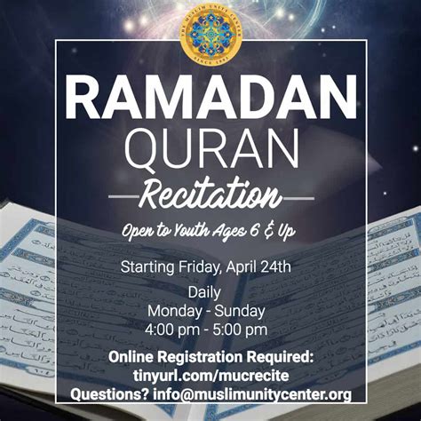 Ramadan Quran RECITATION – Muslim Unity Center